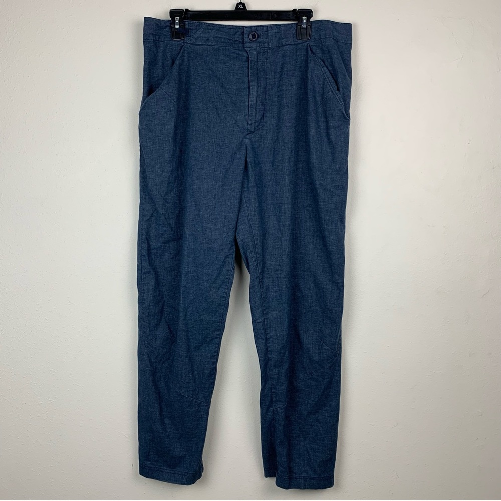 Patagonia navy blue Hampi Rock hemp athletic rock climbing Pants 524